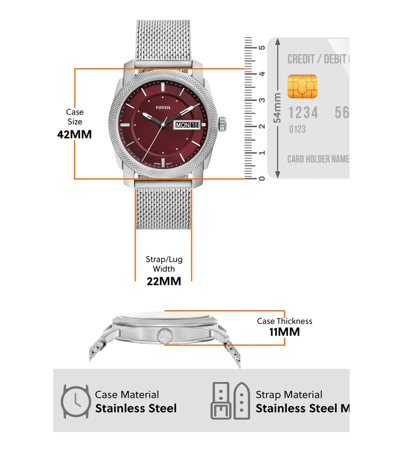 FS6014 | FOSSIL Machine Analog Watch for Men - Image 8