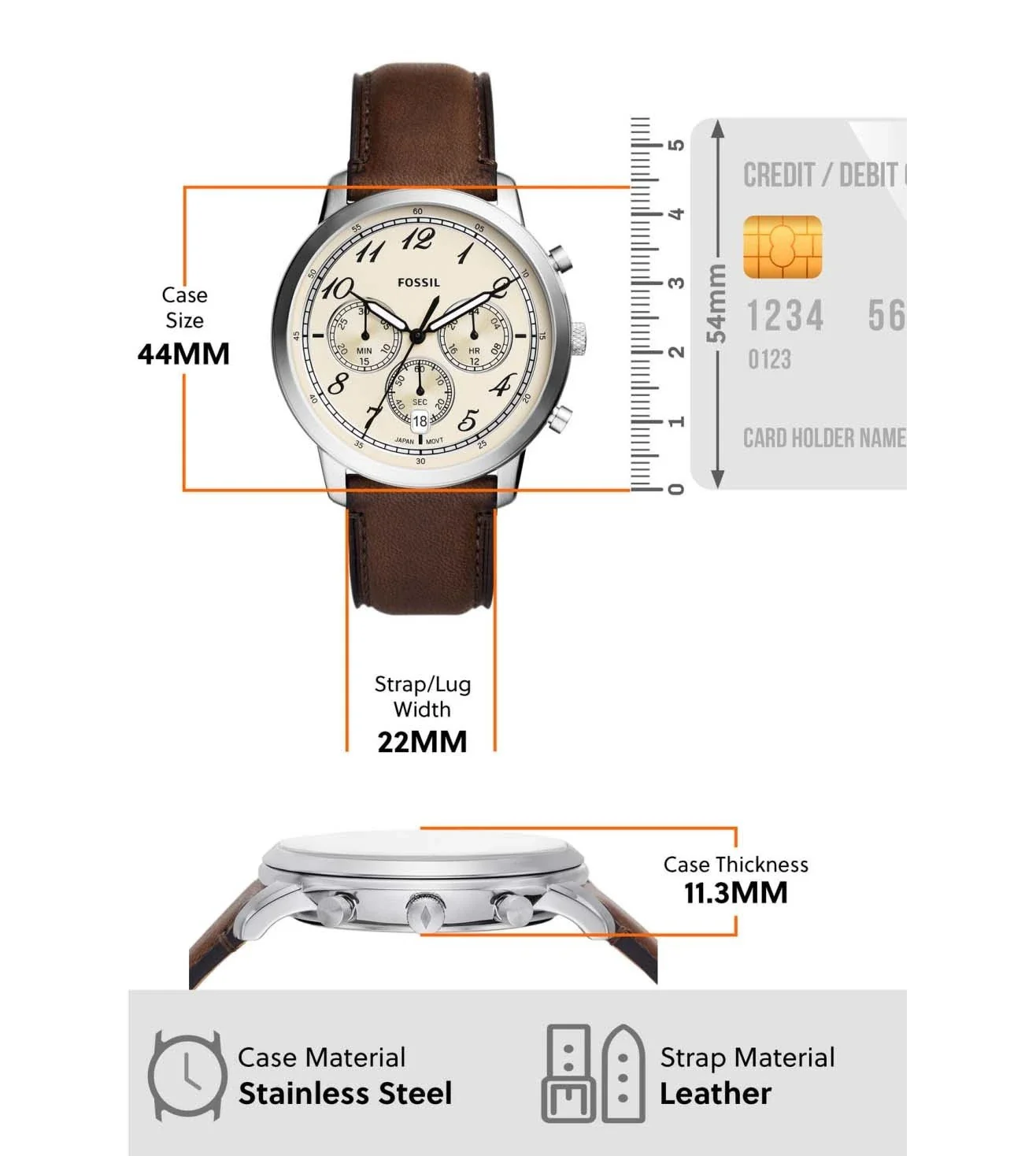 FS6022 | FOSSIL Neutra Chronograph Watch for Men - Image 8