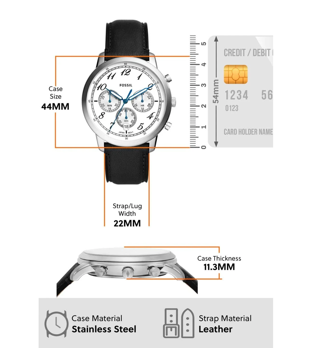 FS6023 | FOSSIL Neutra Chronograph Watch for Men - Image 8