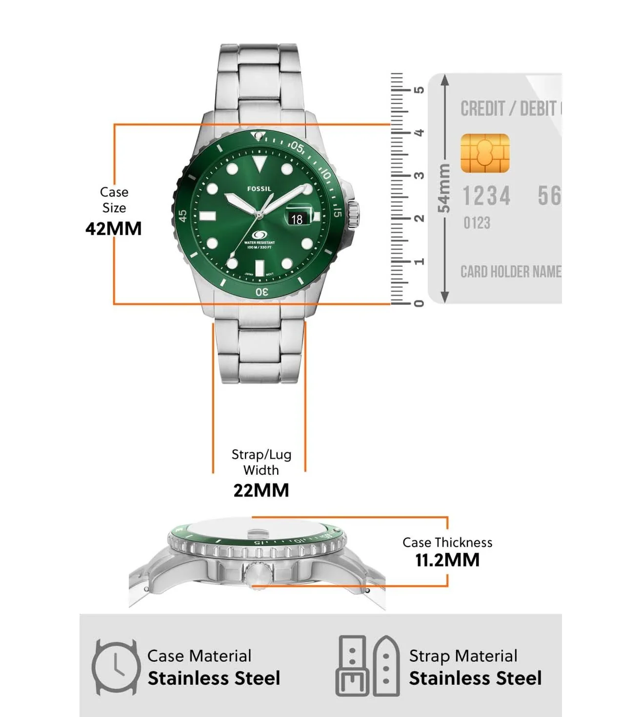 FS6033 | FOSSIL Dive Analog Watch for Men - Image 7