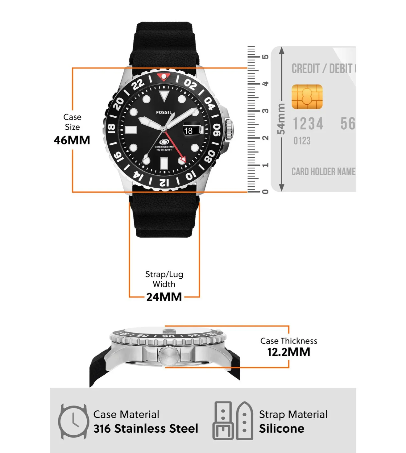 FS6036 | FOSSIL Blue Analog Watch for Men - Image 7