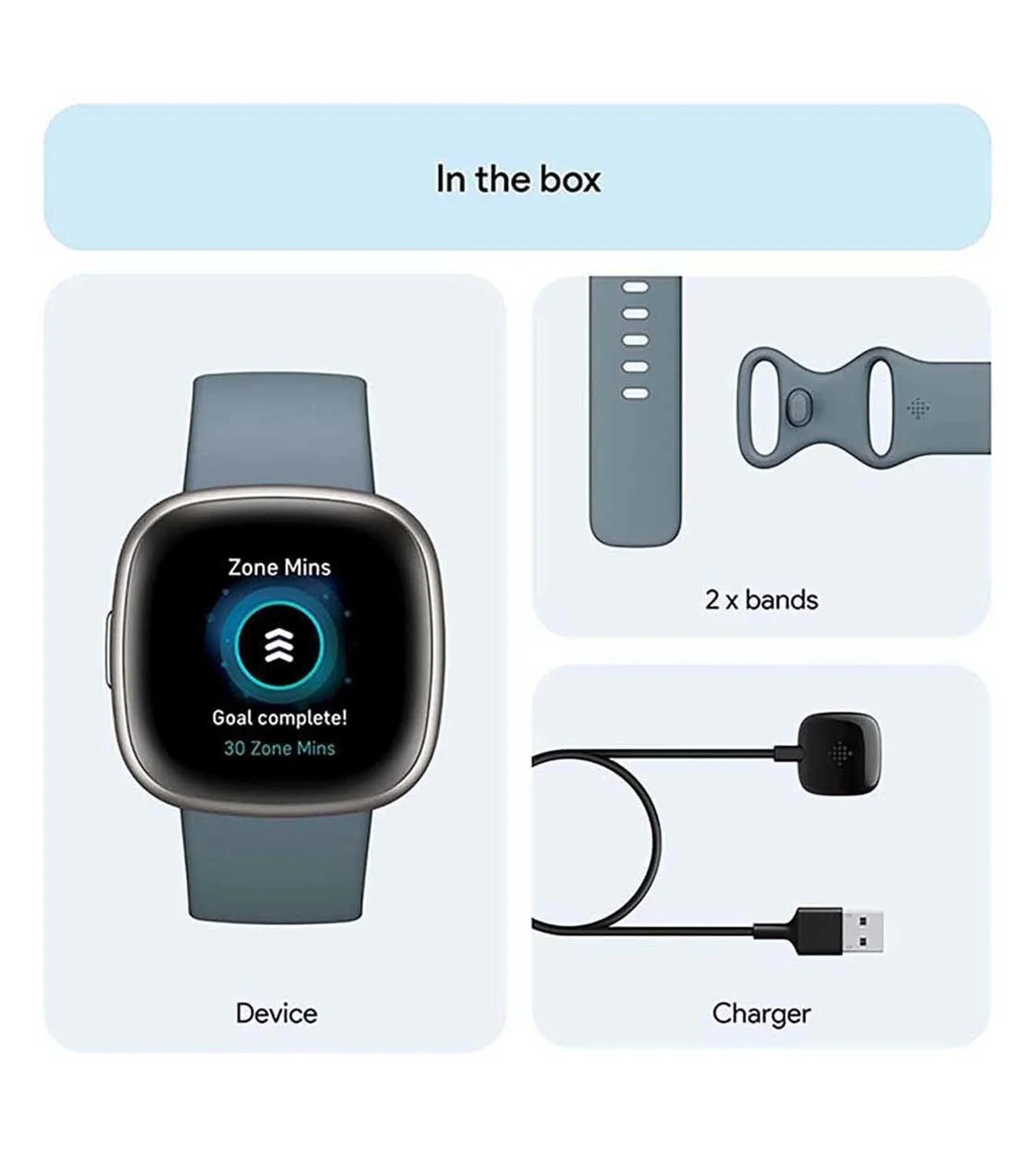 FTBTVERSA4BLUE | FITBIT Versa 4 Fitness Unisex Smart Watch - Image 6