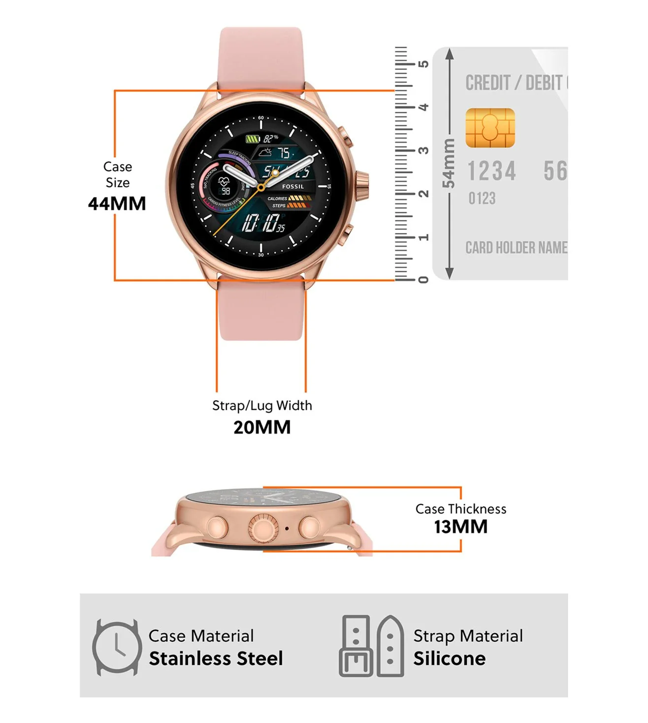 FTW4071 | FOSSIL Gen 6 Display Wellness Edition Unisex Smart Watch - Image 6