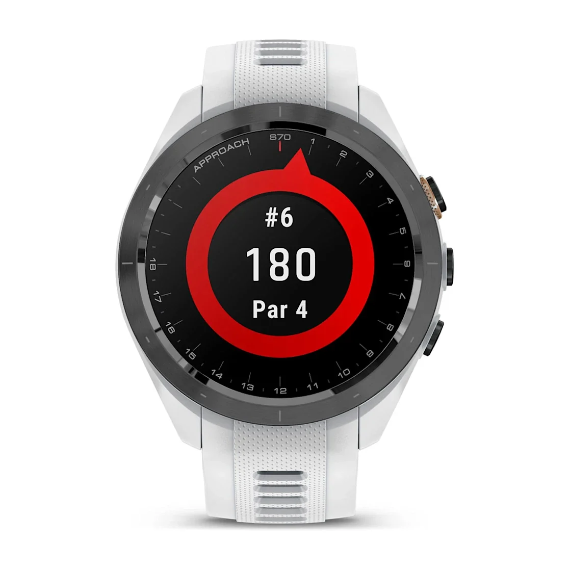 GARMIN Approach S70 42mm - Black Ceramic Bezel White Band Golfer Watch (Unisex) - Image 11