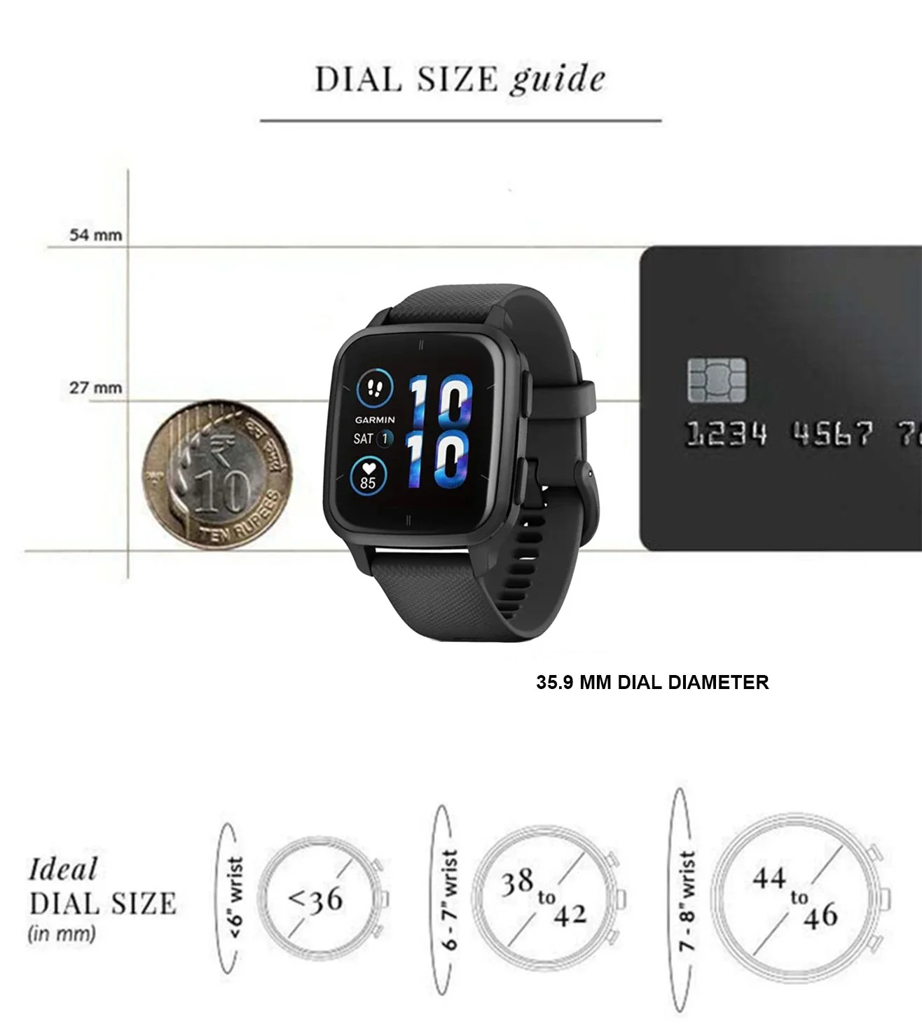 010-02700-80 GARMIN Venu Sq 2 Music Slate Automatic Watch (Unisex) - Image 9