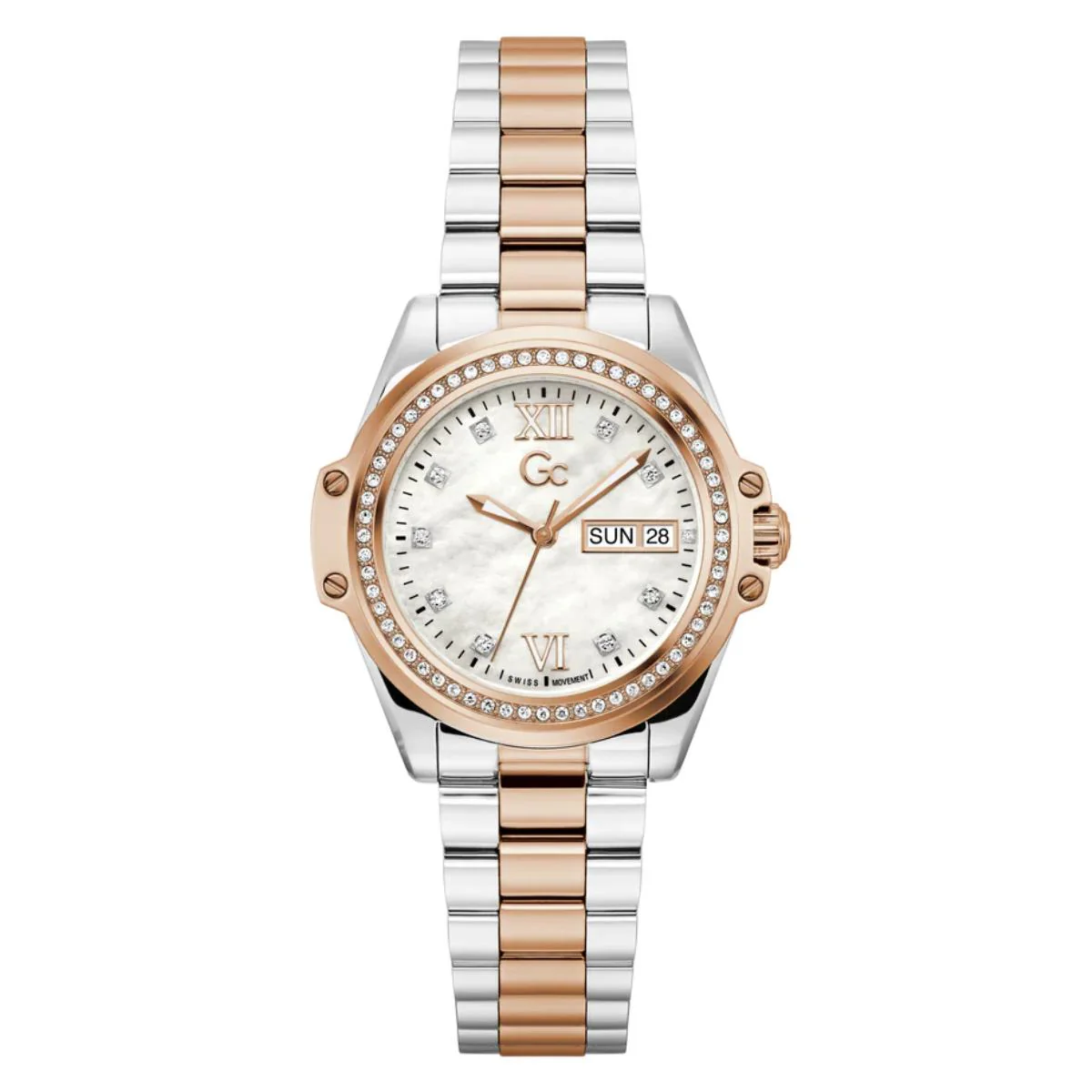 GC Bolt Quartz White Dial Analog Stainless Steel Men's Watch Z53001L1