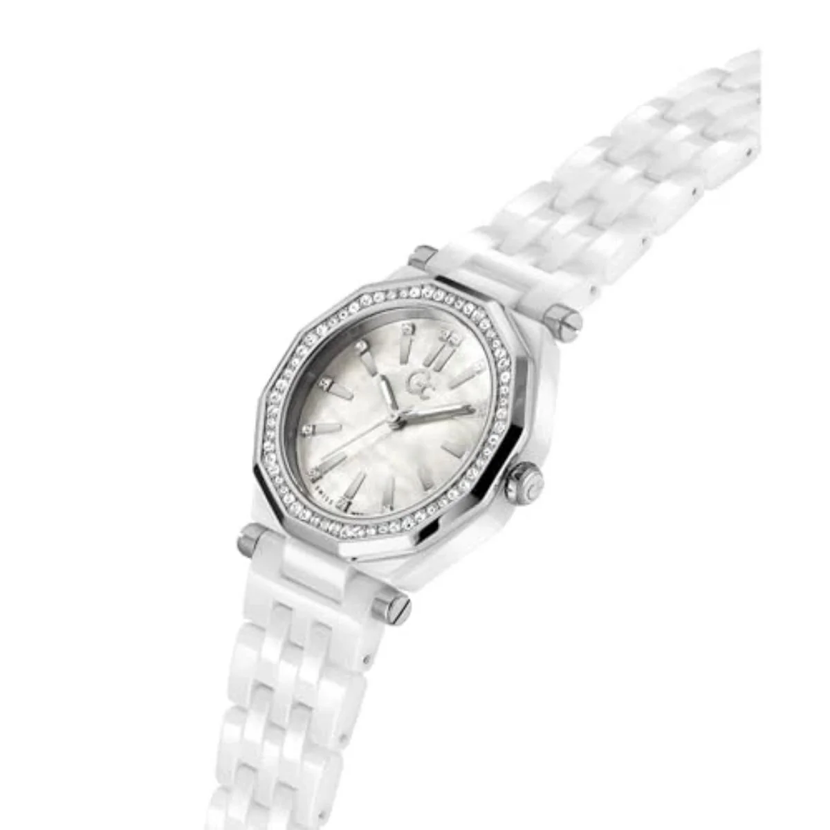 GC Gleam Quartz White Dial Ceramic Women's Watch Z59003L1 - Image 4