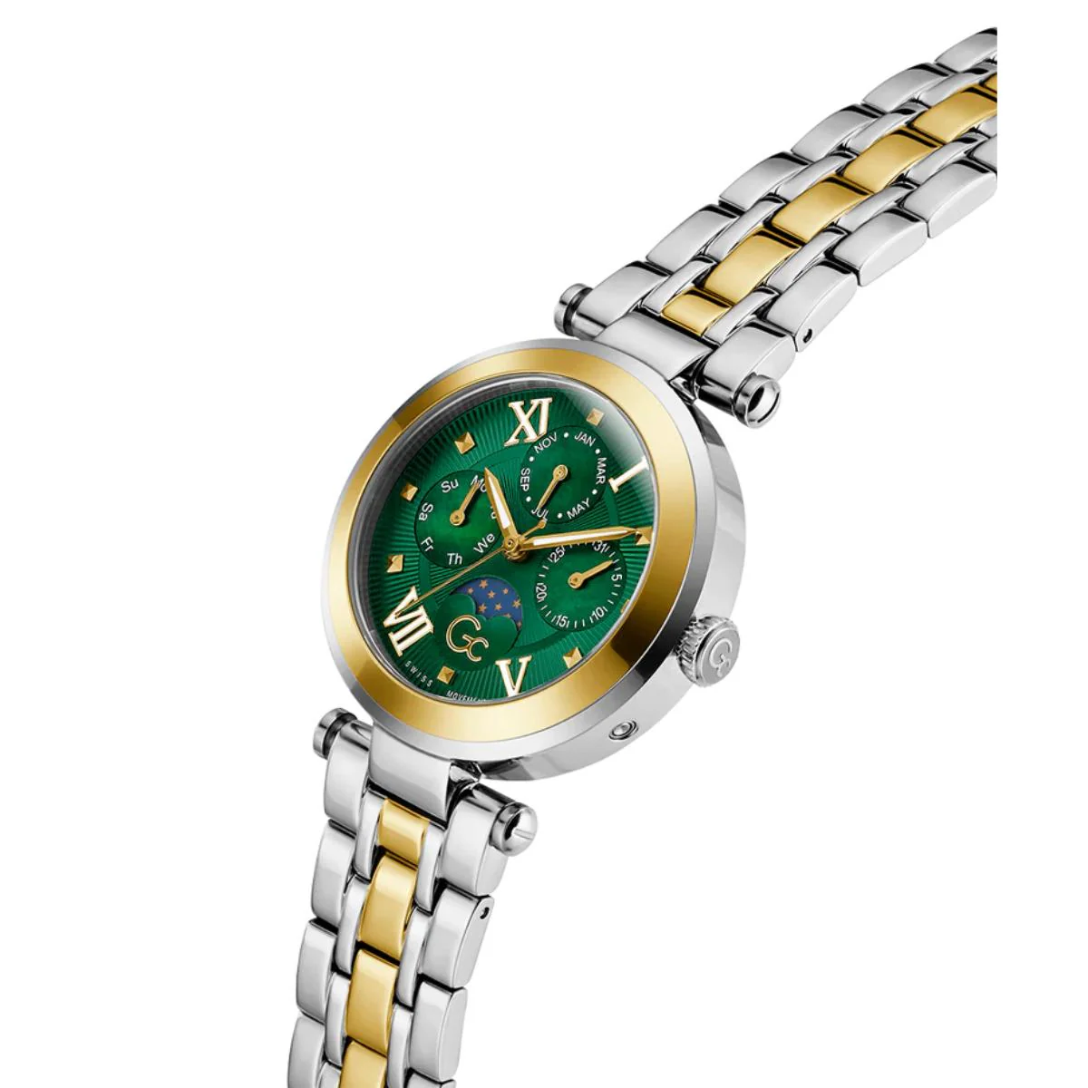 GC Sportchic Quartz Green Dial Multi-Function Women's Watch Z62002L9 - Image 2