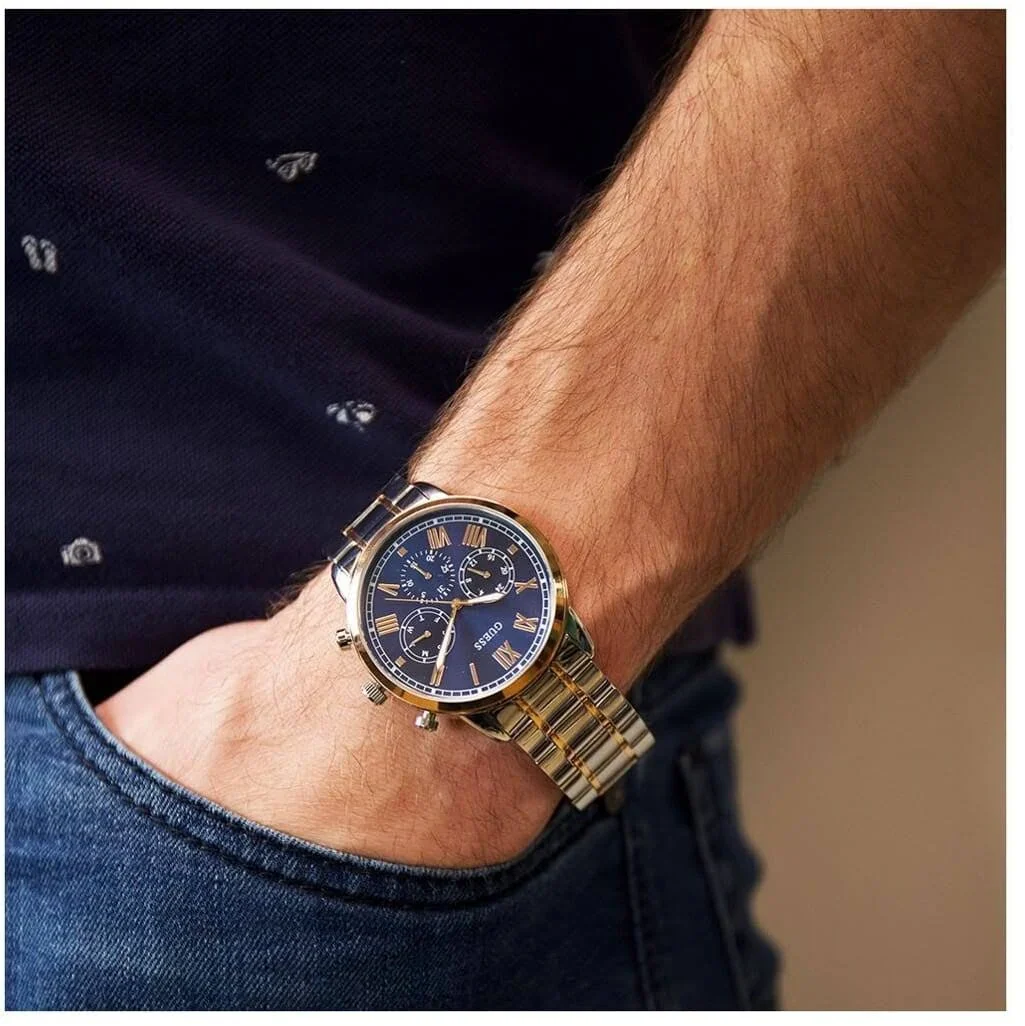 GUESS Blue Dial Stainless Steel Multi-Function Men Watch W1309G4 - Image 2