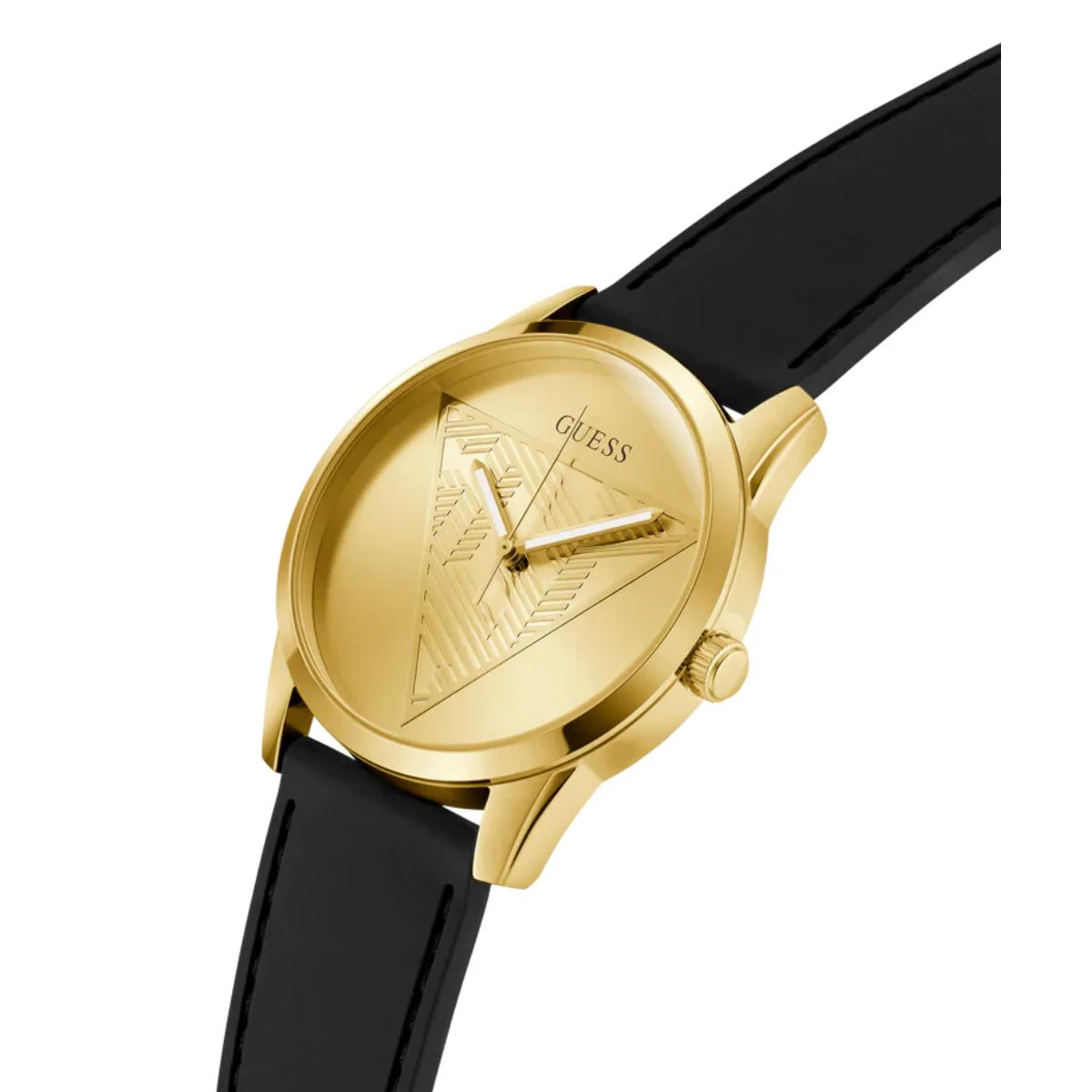 GUESS Champagne Dial Analog Silicone Strap Men's Watch GW0957G2 - Image 2