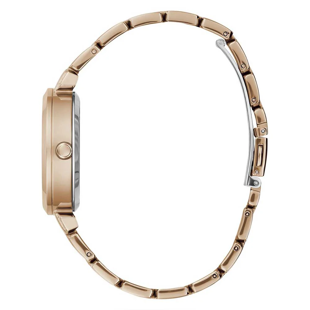 GUESS Crystal Clear Rose Gold Dial Stainless Steel Analog Women Watch GW0470L3 - Image 3