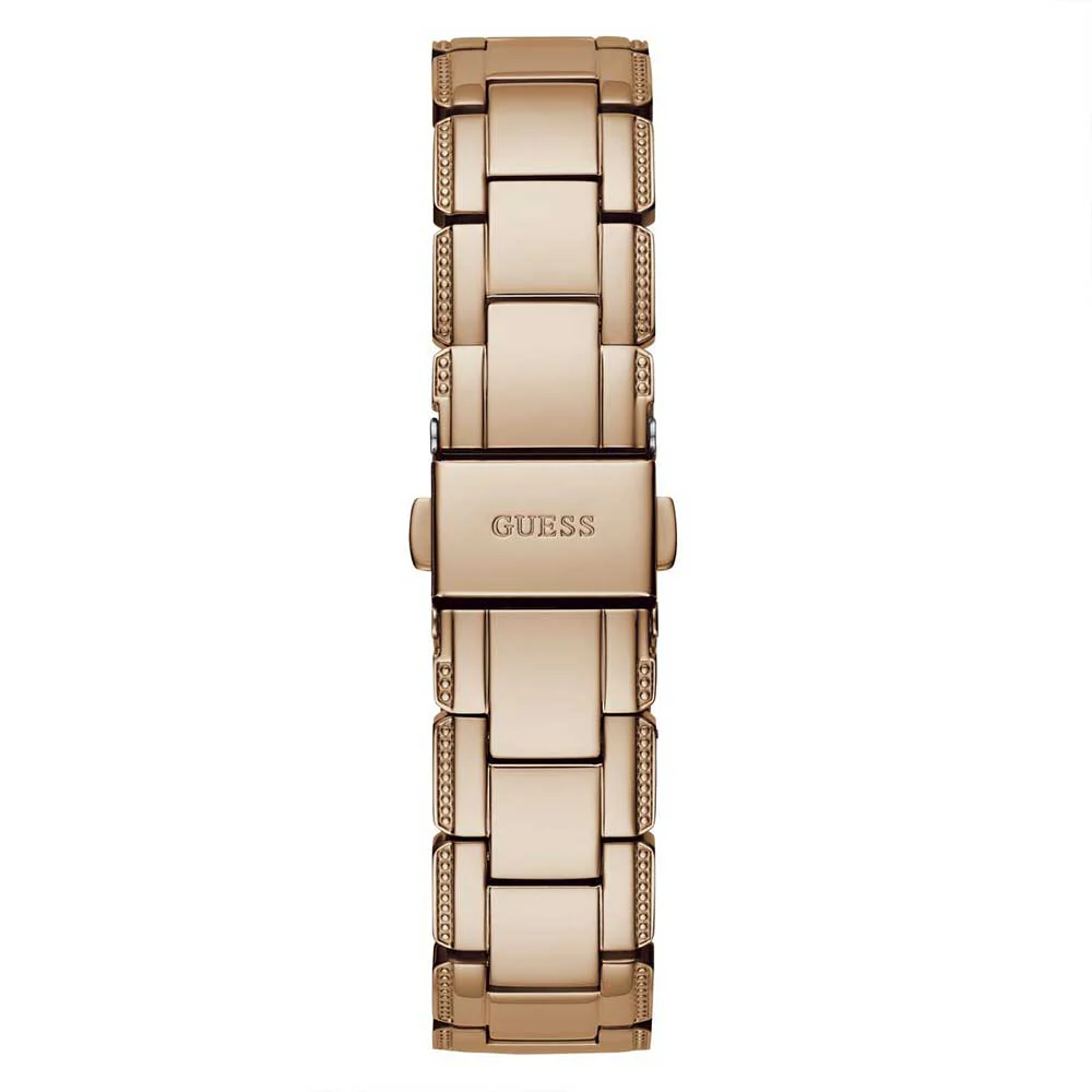 GUESS Crystal Clear Rose Gold Dial Stainless Steel Analog Women Watch GW0470L3 - Image 5