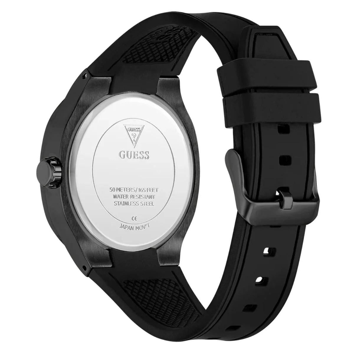 GUESS Dress Black Dial Analog Silicone Strap Men's Watch GW1005G3 - Image 3