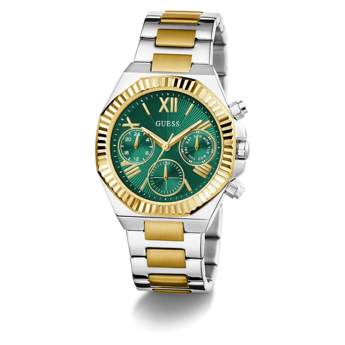 GUESS Equality Green Dial Analog Chronograph Watch for Women GW0769L4 - Image 3