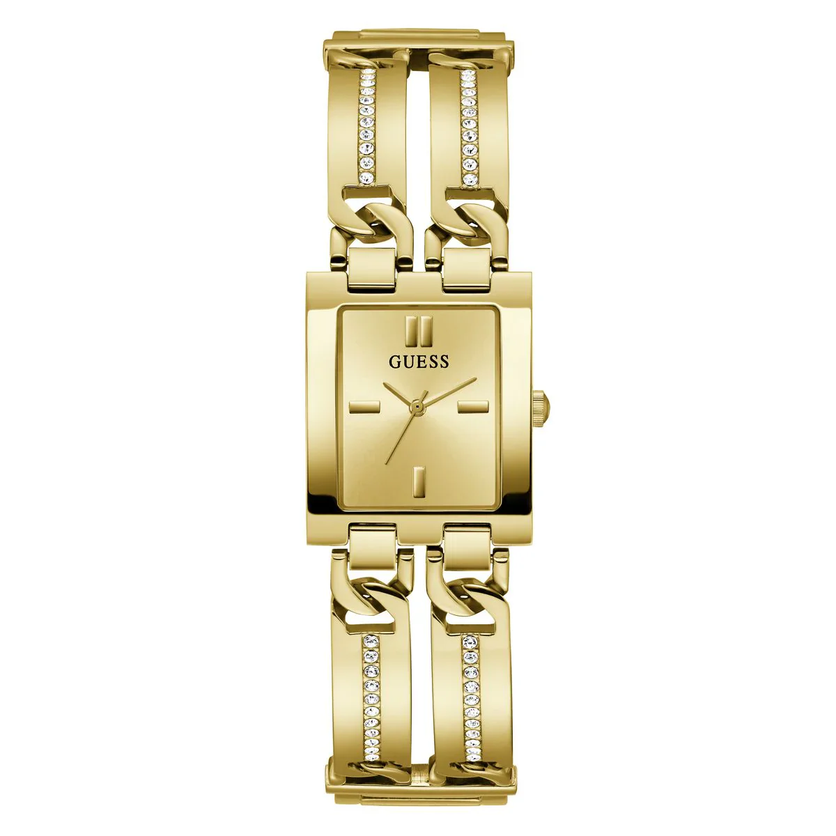 GUESS Mod Champagne Rectangle Dial Quartz Analog Women Watch GW0668L2