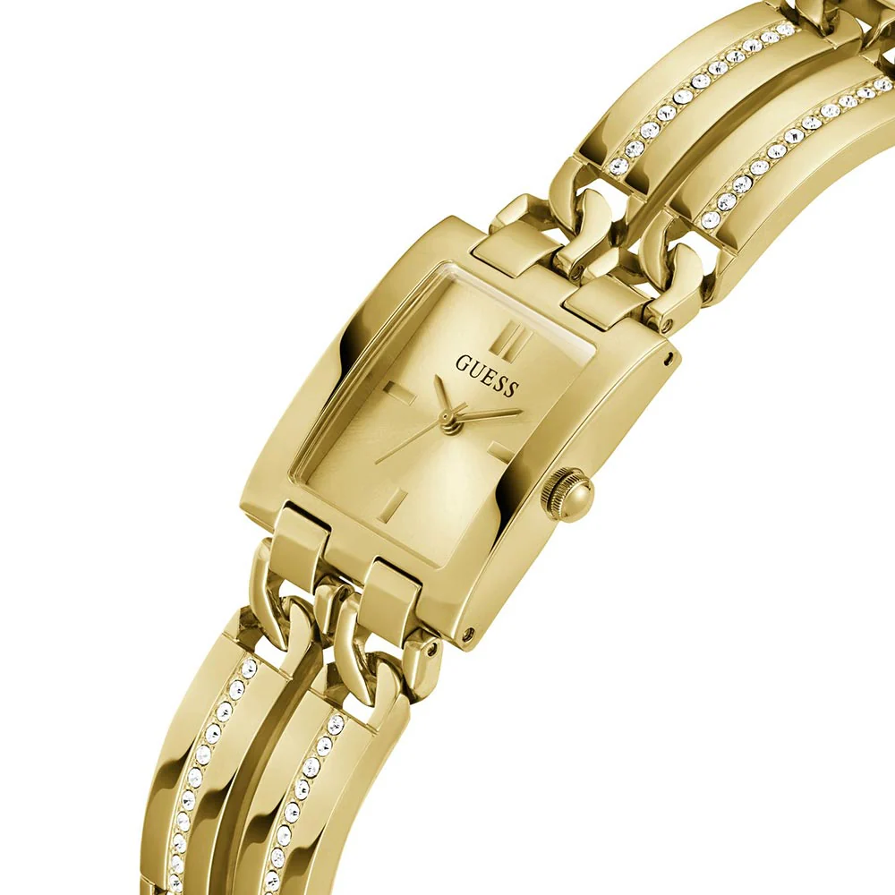 GUESS Mod Champagne Rectangle Dial Quartz Analog Women Watch GW0668L2 - Image 2