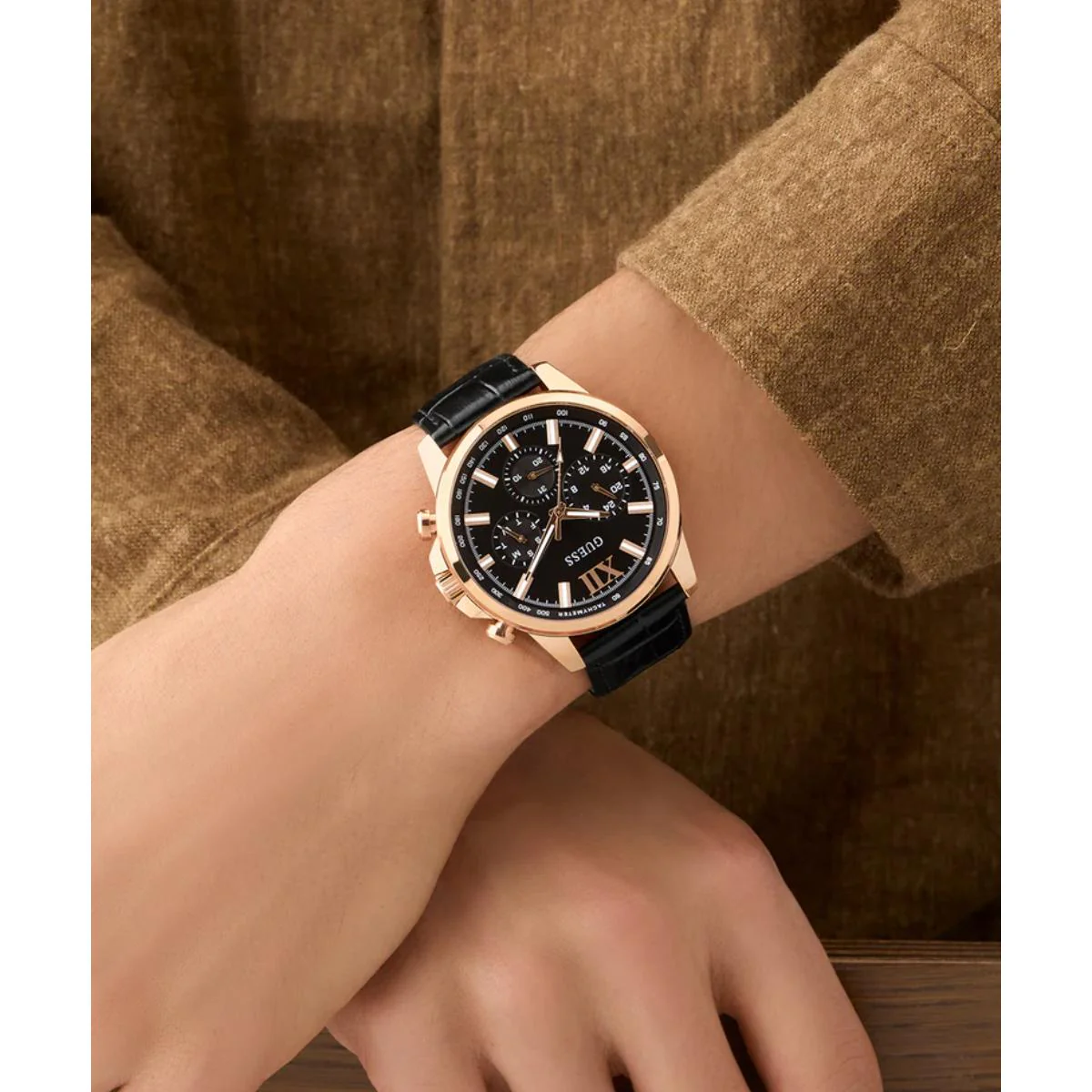 GUESS Quartz Black Dial Analog Chronograph Men's Watch GW0901G5 - Image 5