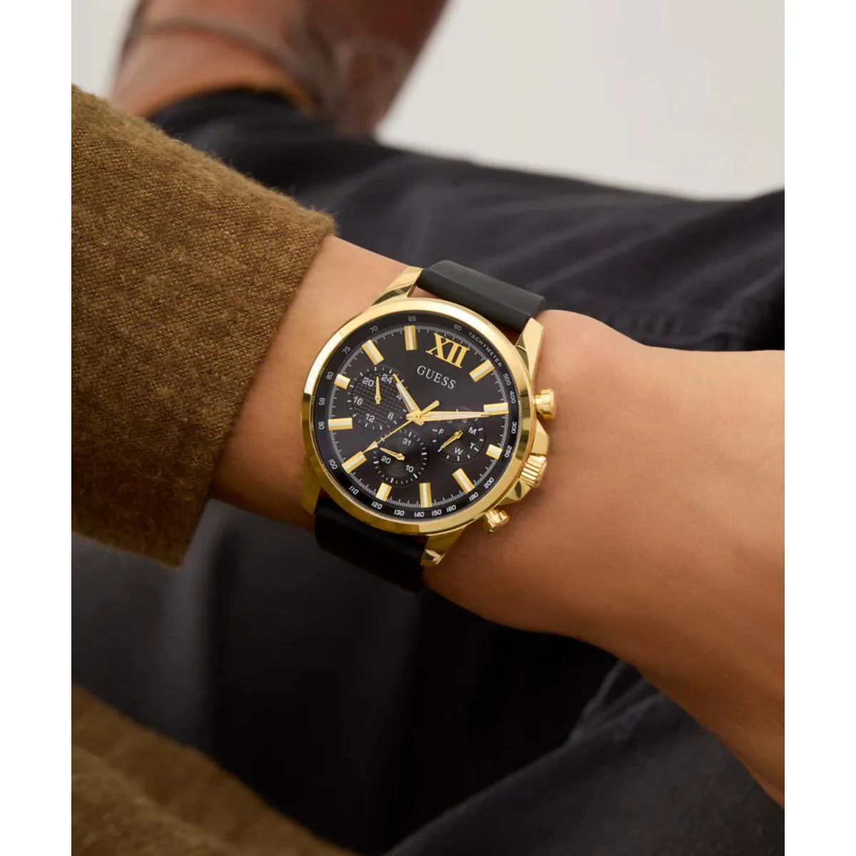 GUESS Quartz Black Dial Analog Chronograph Men's Watch GW0913G2 - Image 5
