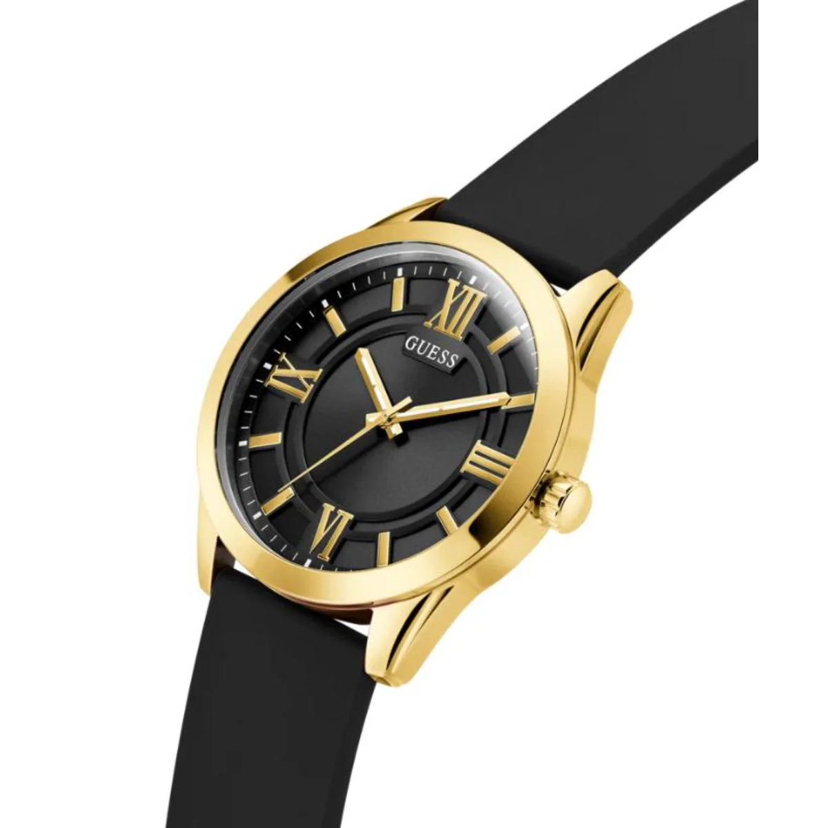 GUESS Quartz Black Dial Analog Silicone Strap Men's Watch GW0894G2 - Image 2