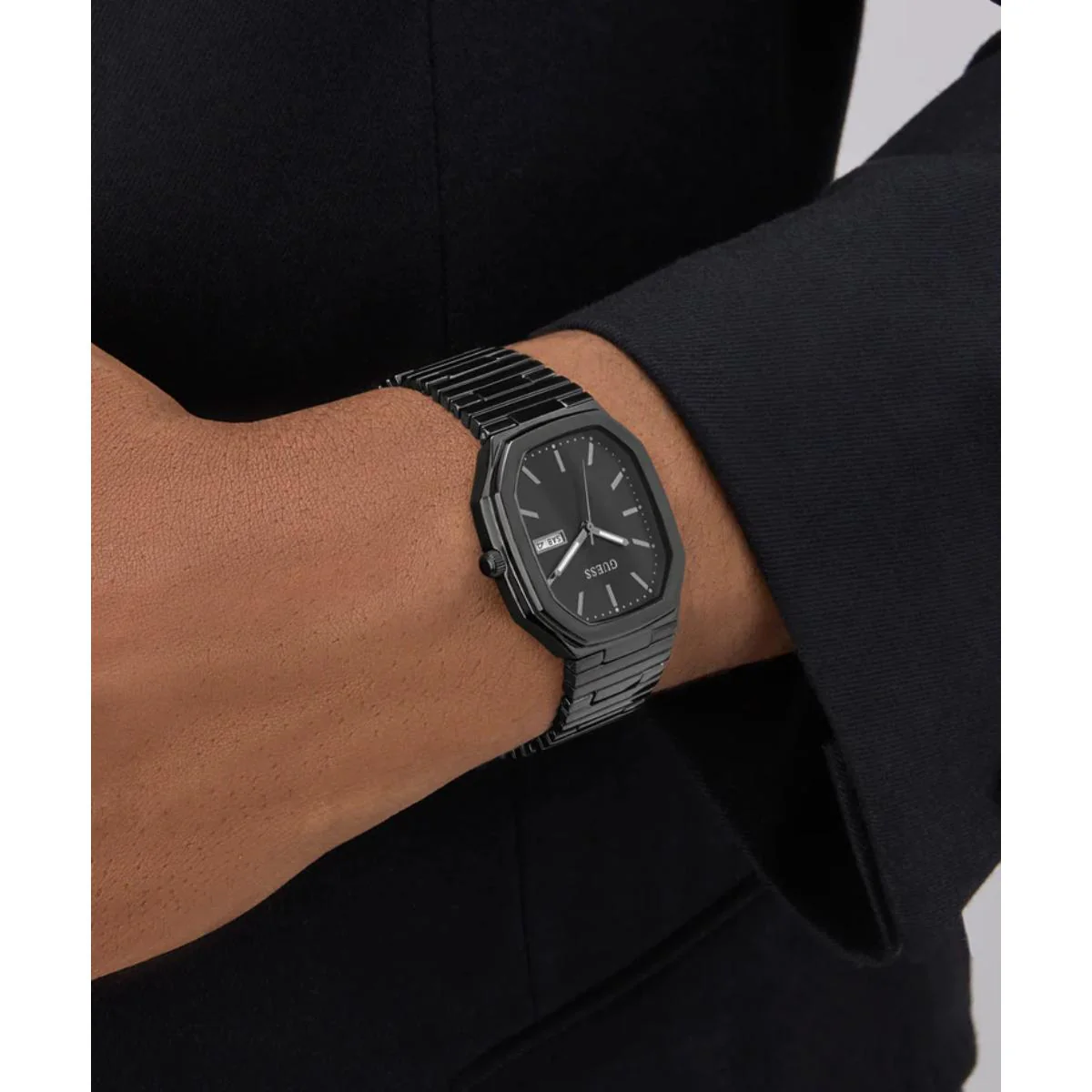 GUESS Quartz Black Rectangle Dial Analog Watch For Men GW0978G4 - Image 4