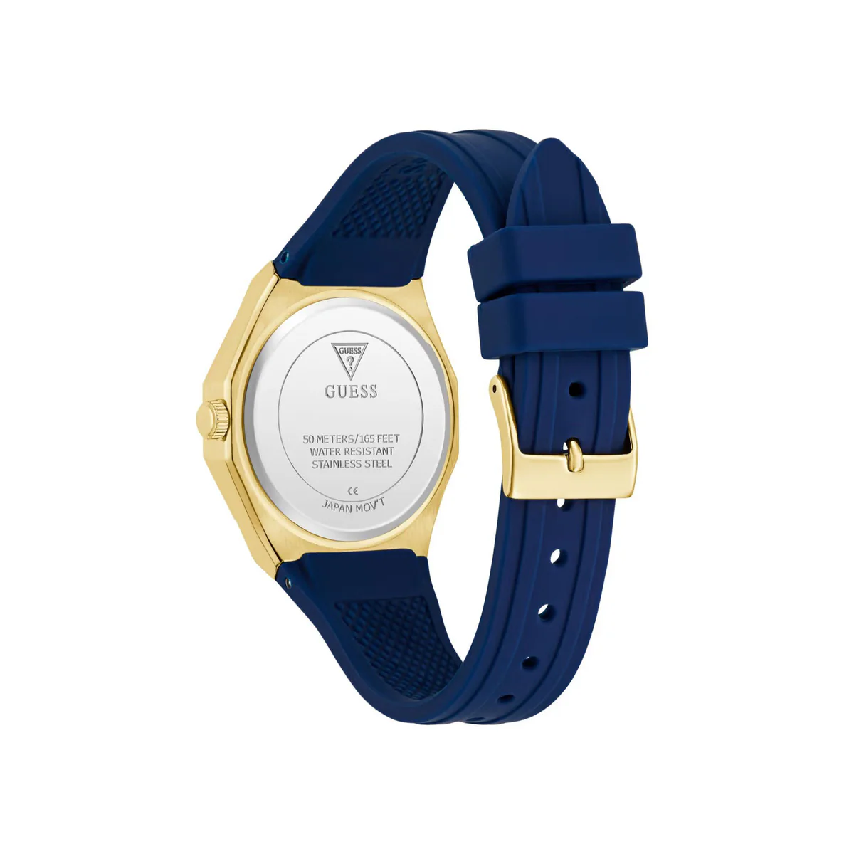 GUESS Quartz Blue Dial Analog Silicone Strap Women's Watch GW0872L4 - Image 3