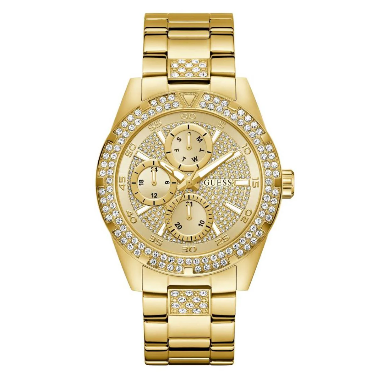 Guess Quartz Champagne Dial Analog Chronograph Men's Watch GW1067G2