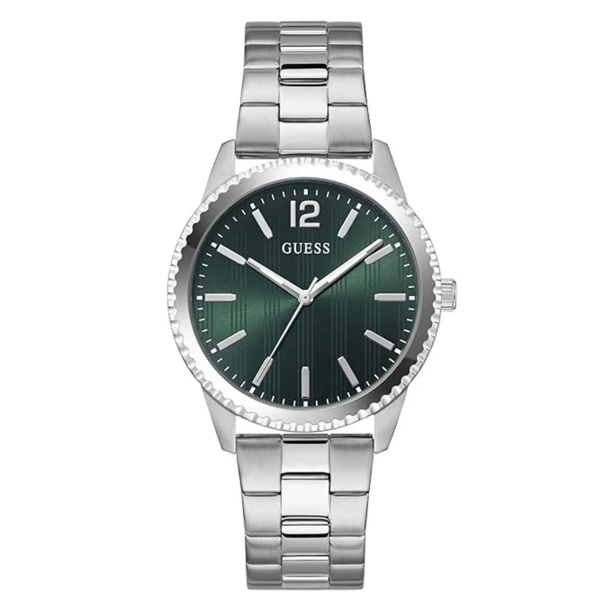 GUESS Quartz Green Dial Analog Stainless Steel Men's Watch GW1062G1