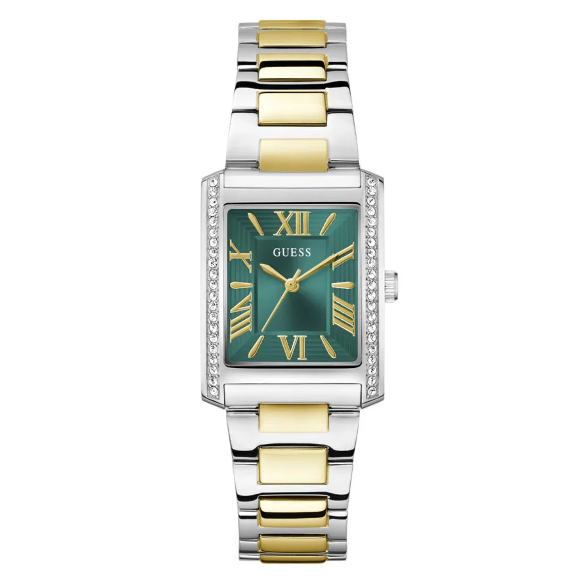 GUESS Quartz Green Dial Analog Stainless Steel Women's Watch GW0874L2
