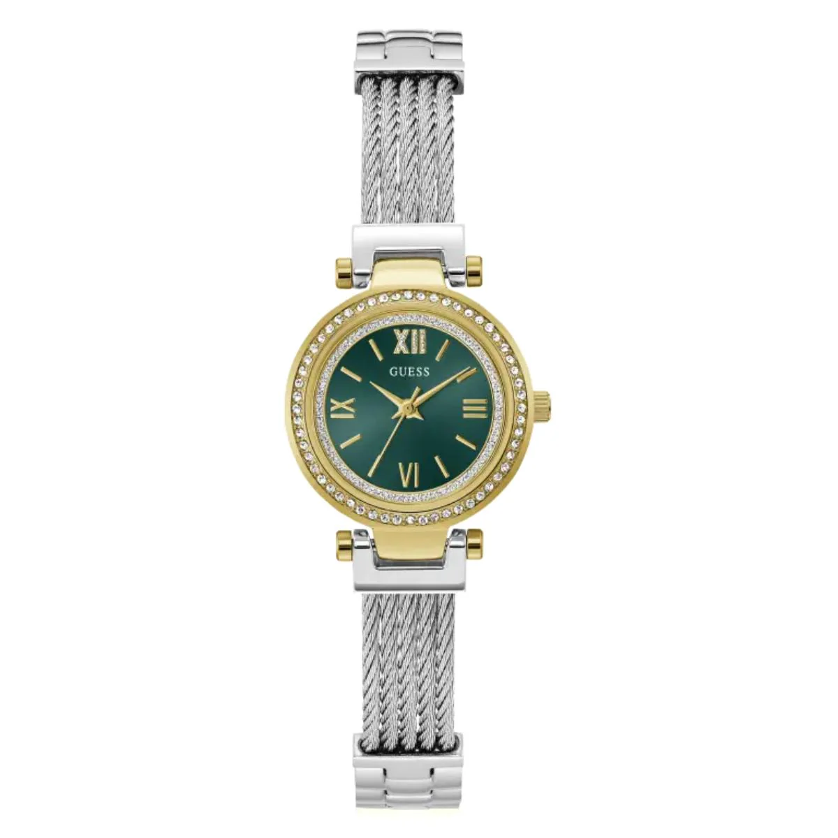 Guess Quartz Green Dial Analog Watch For Women GW1076L3