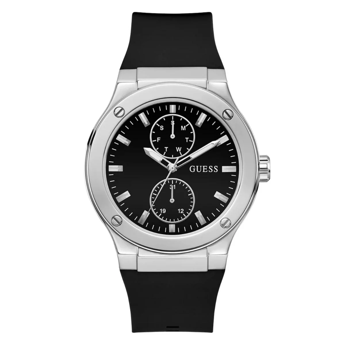 GUESS Quartz Jet Black Round Dial Analog Men's Watch - GW0491G3