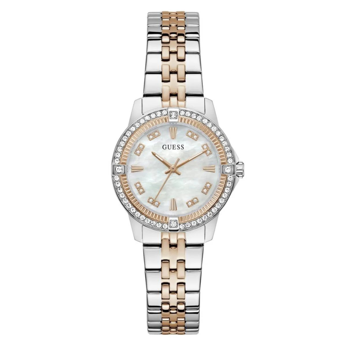 Guess Quartz Mother Of Pearl Dial Analog Women's Watch GW1027L5