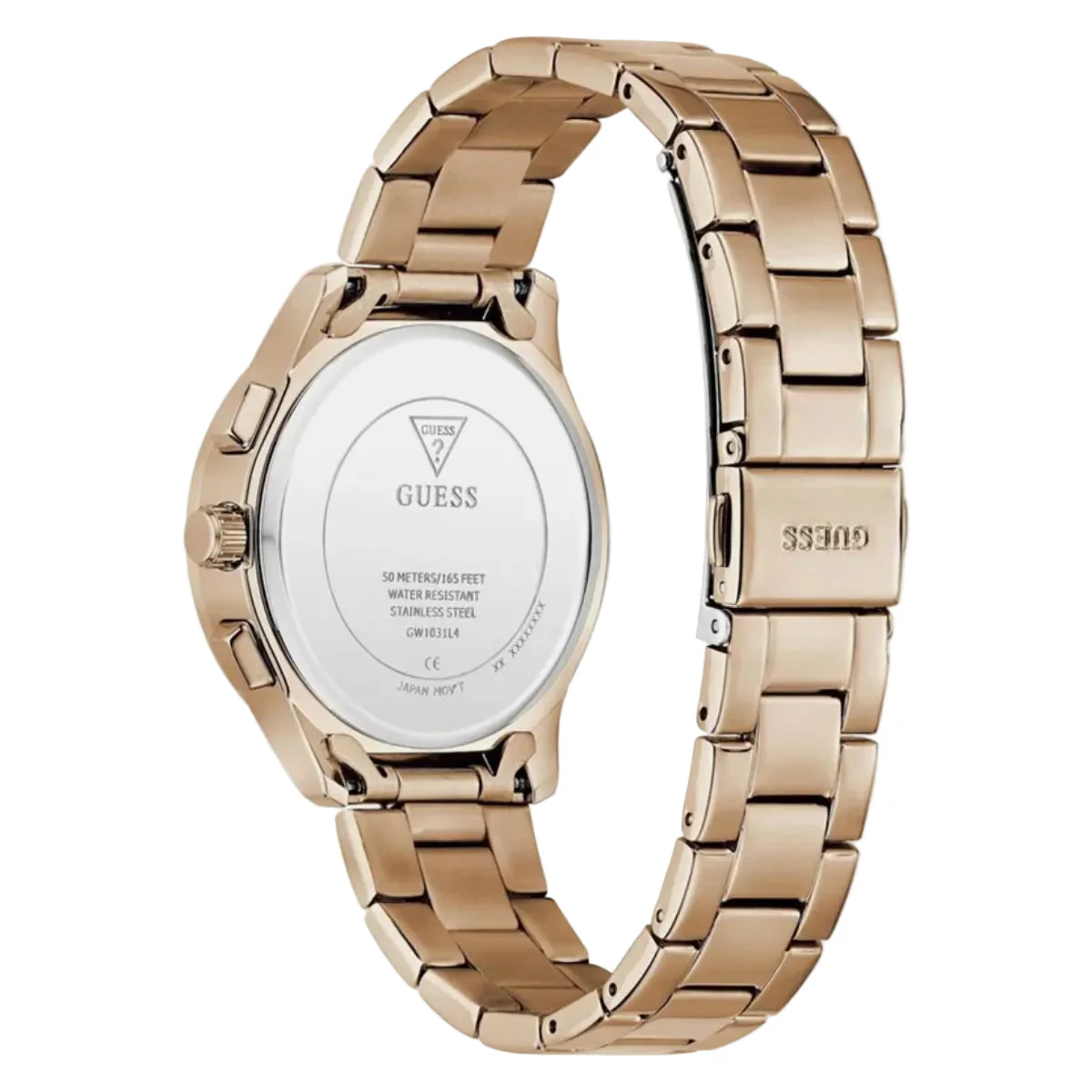 Guess Quartz Rose Gold Dial Analog Chronograph Women's Watch GW1031L4 - Image 4