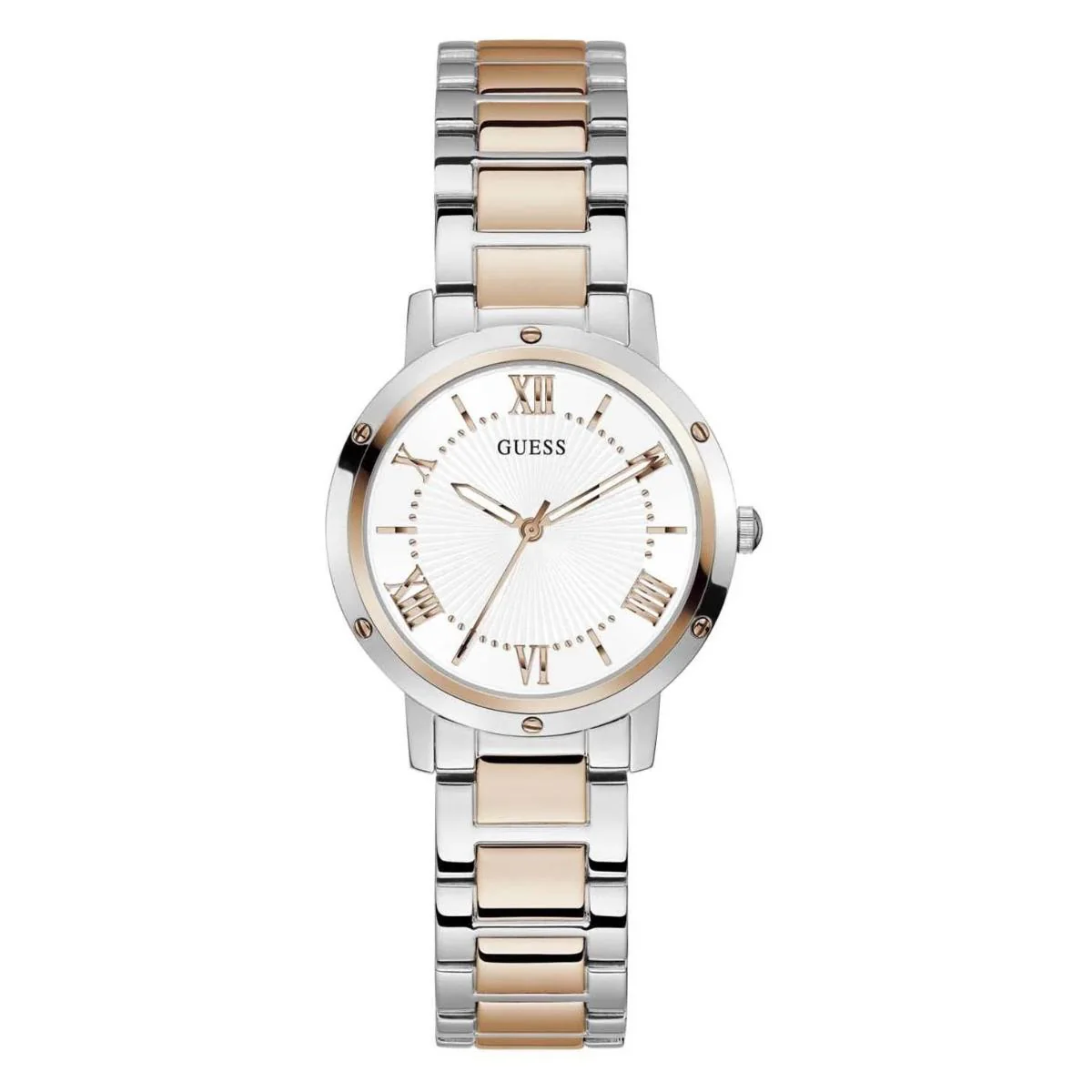 GUESS Quartz Round 2 Tone Dial Analog Watch For Women GW0404L3