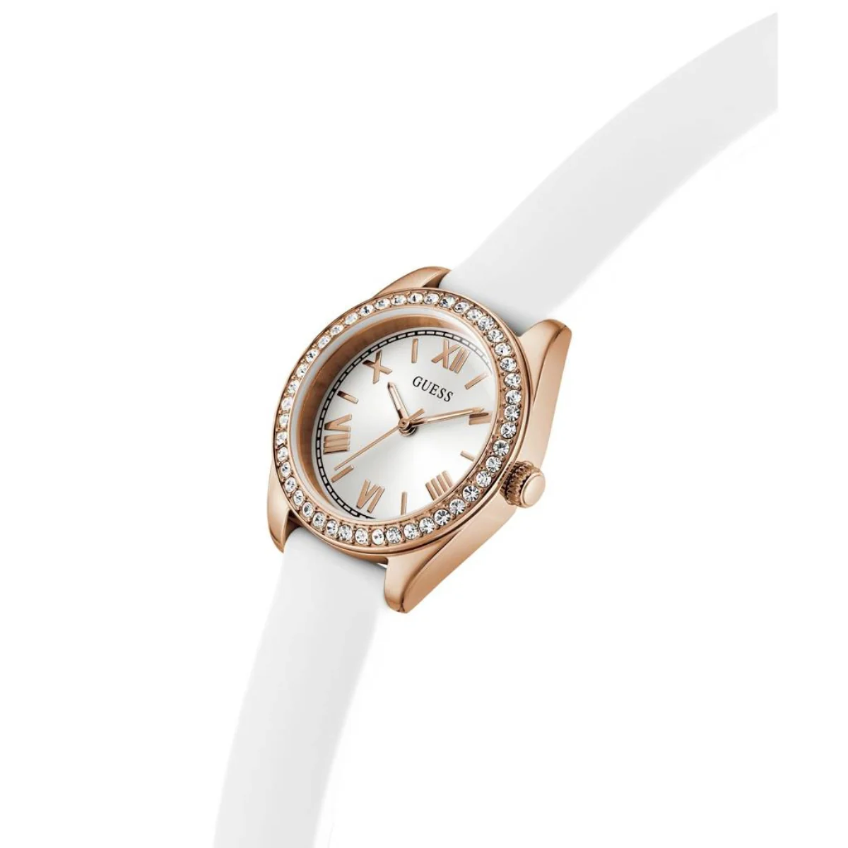 Guess Quartz White Dial Analog Silicone Strap Women's Watch GW1000L3 - Image 3