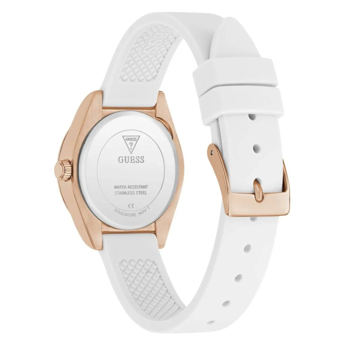 Guess Quartz White Dial Analog Silicone Strap Women's Watch GW1000L3 - Image 5