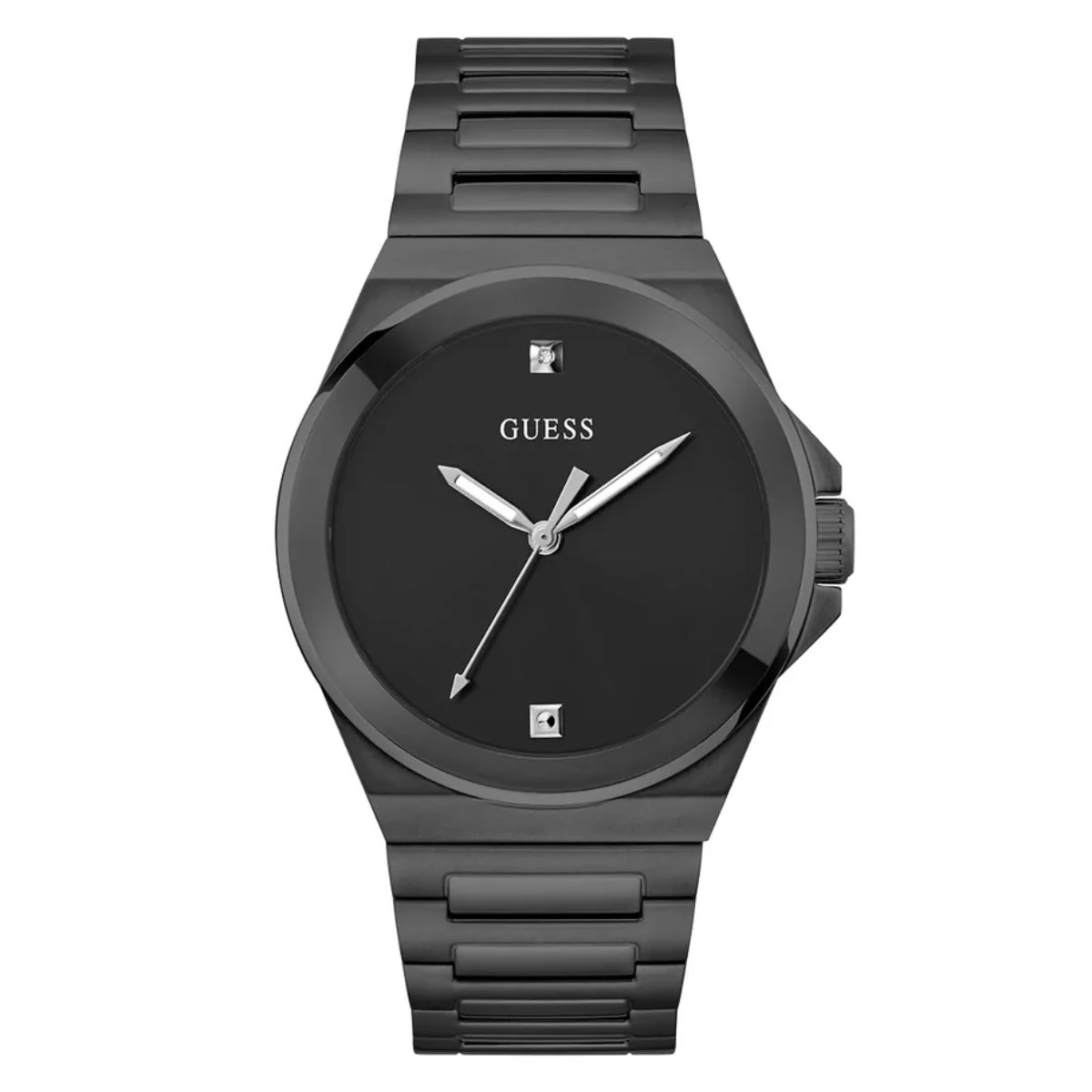 GUESS Vinyl Quartz Black Dial Analog Men's Watch GW0833G2