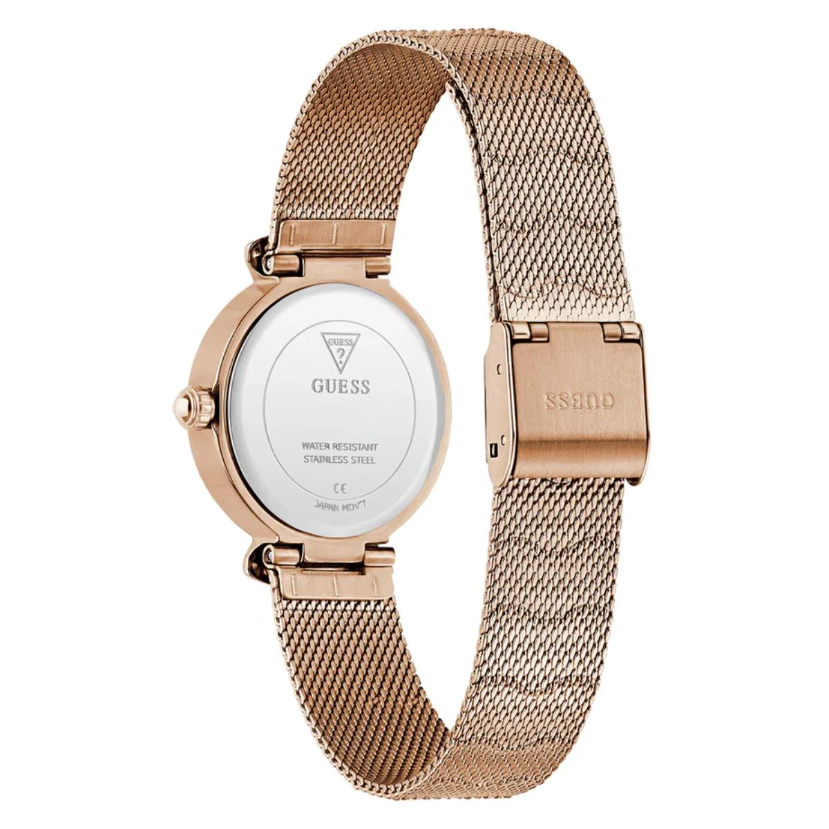 GUESS White Dial Analog Mesh Women's Watch GW0866L3 - Image 5