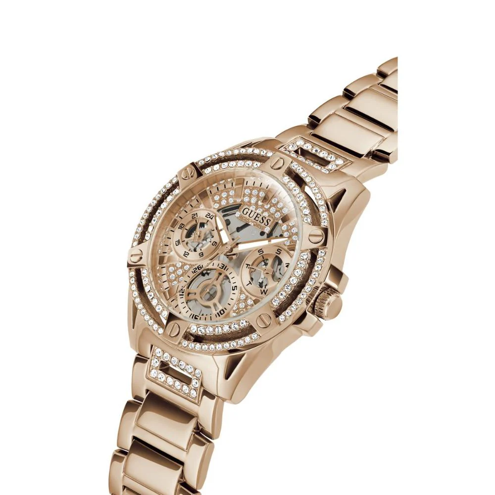 GUESS Women Queen Rose Gold Dial Stainless Steel Analog Watch GW0464L3 - Image 3