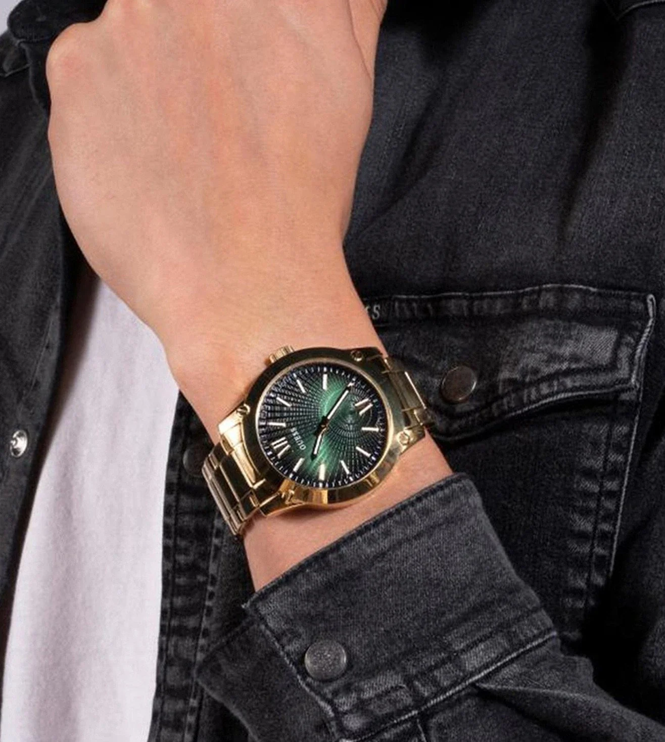 GW0574G2 GUESS | Crescent Green Dial Analog Watch (Men) - Image 8