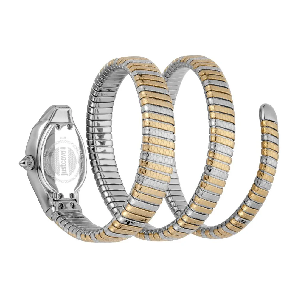 JC1L168M0075 JUST CAVALLI Signature Snake Silver Dial Metal Analog Women Watch - Image 2