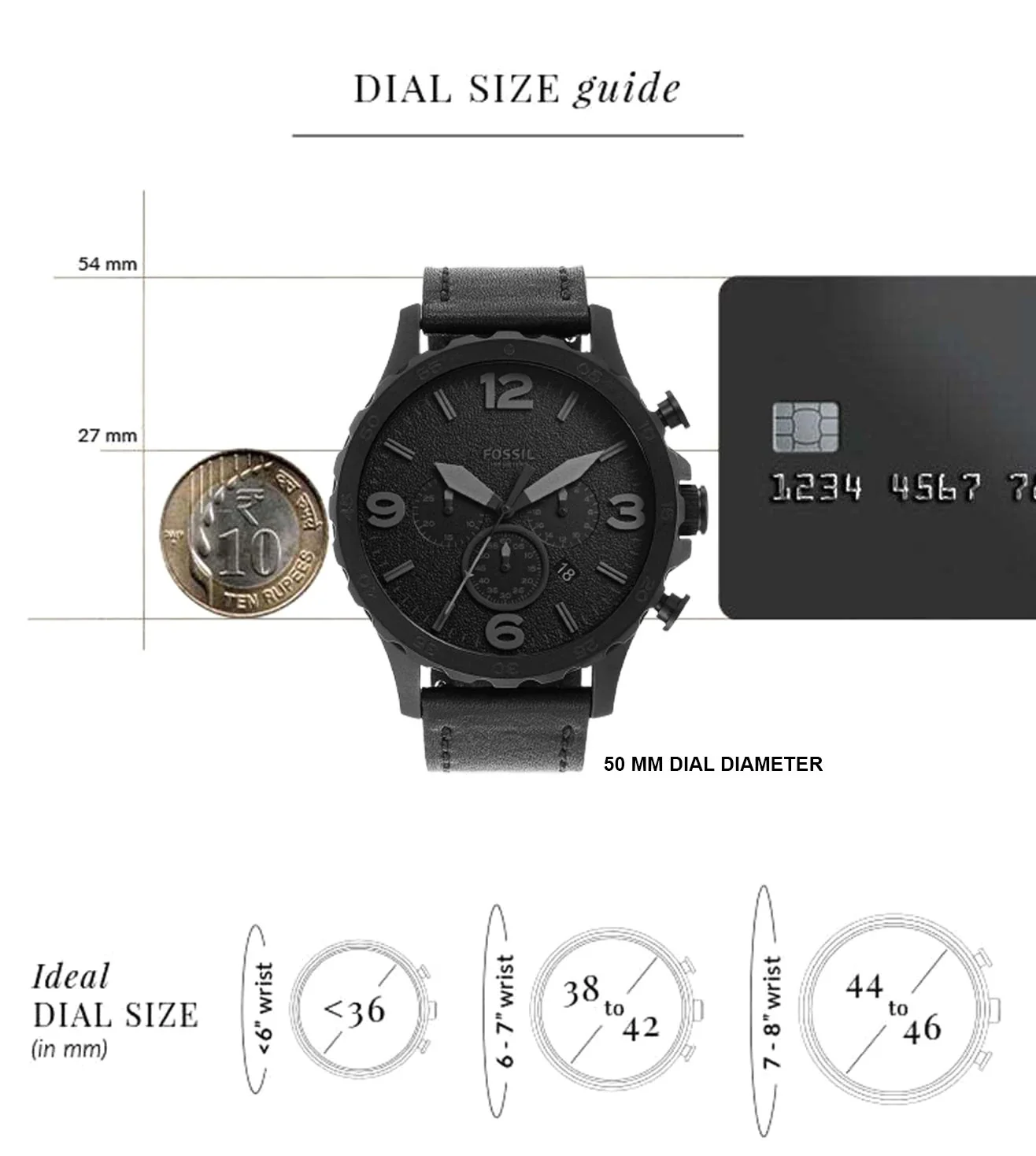 JR1354 | FOSSIL Nate Chronograph Watch for Men - Image 6