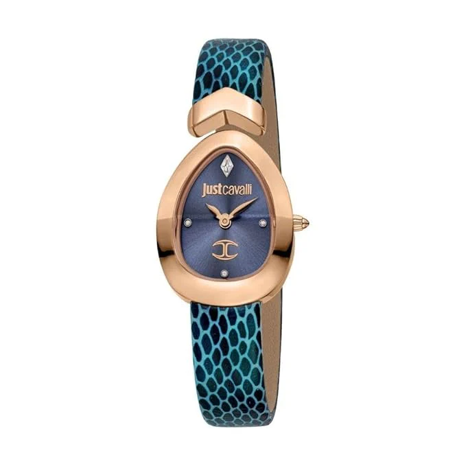 JUST CAVALLI Diversa Snake Blue Dial Analogue Watch for Women -JC1L321L0055