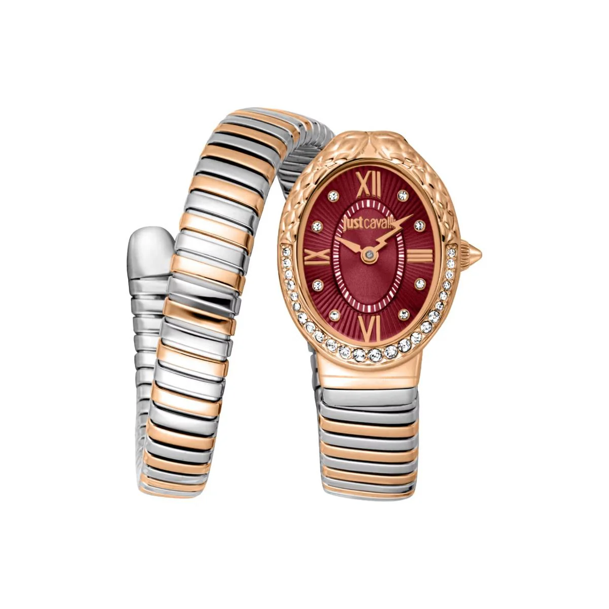 Just Cavalli Fiore Red Dial Analog Stainless Steel Women's Watch JC1L390M0115