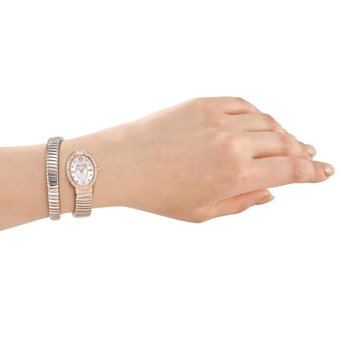Just Cavalli Fiore Silver Dial Two Tone Watch For Women JC1L390M0065 - Image 4