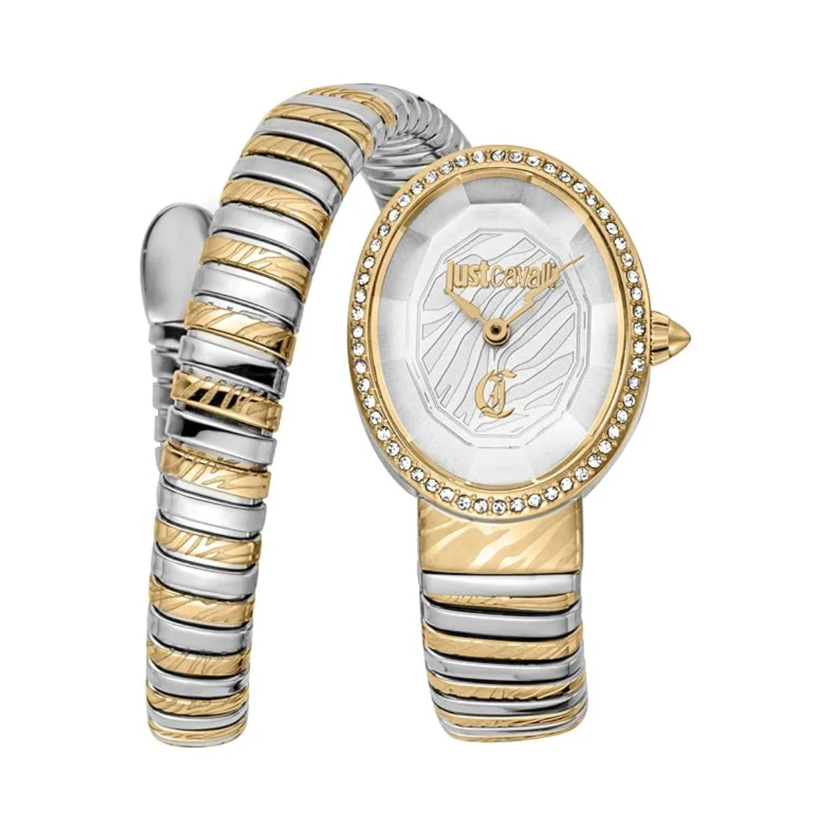 Just Cavalli Quartz Velina Silver Dial Stainless Steel Women's Watch JC1L353M0055