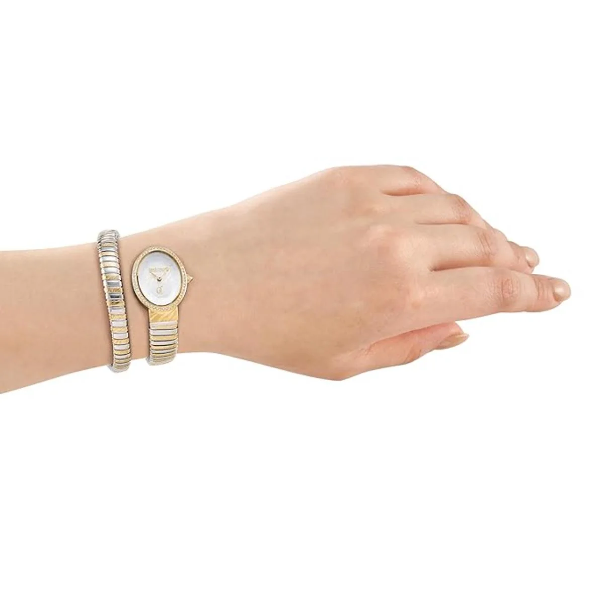 Just Cavalli Quartz Velina Silver Dial Stainless Steel Women's Watch JC1L353M0055 - Image 4