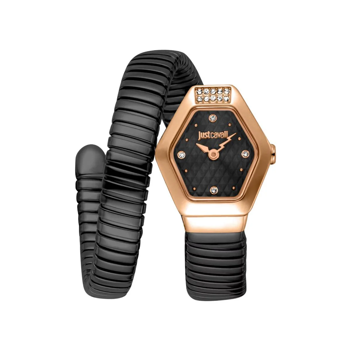 Just Cavalli Splora Black Hexagon Dial Analog Women's Watch JC1L394M0075
