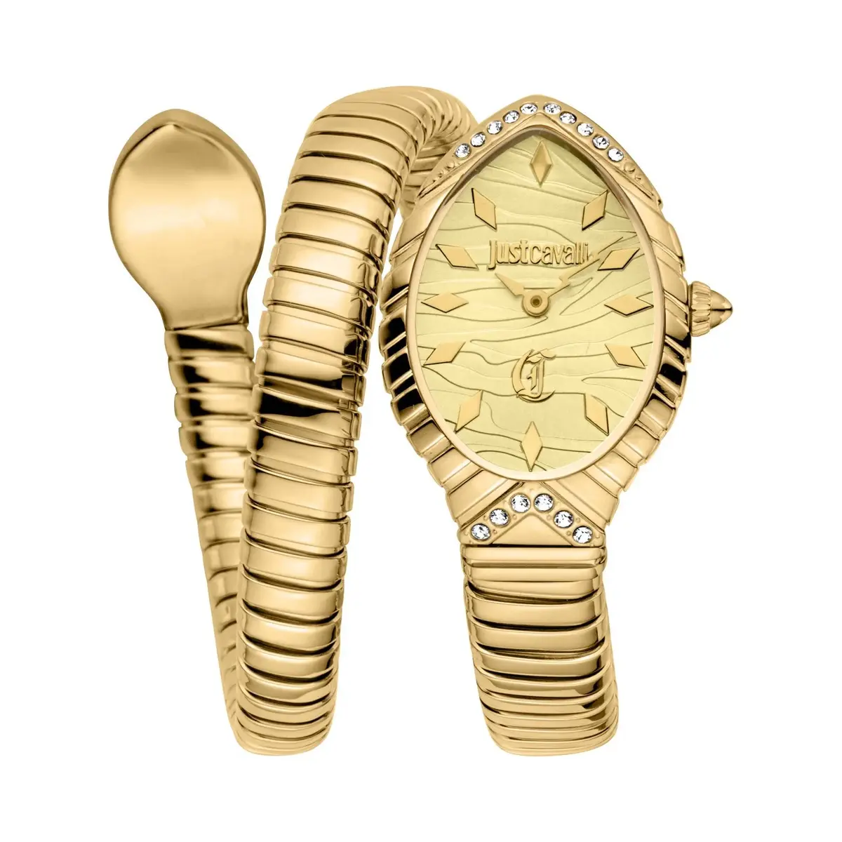 JUST CAVALLI Unica Snake Embellished Dial Analogue Watch for Women -JC1L322M0025