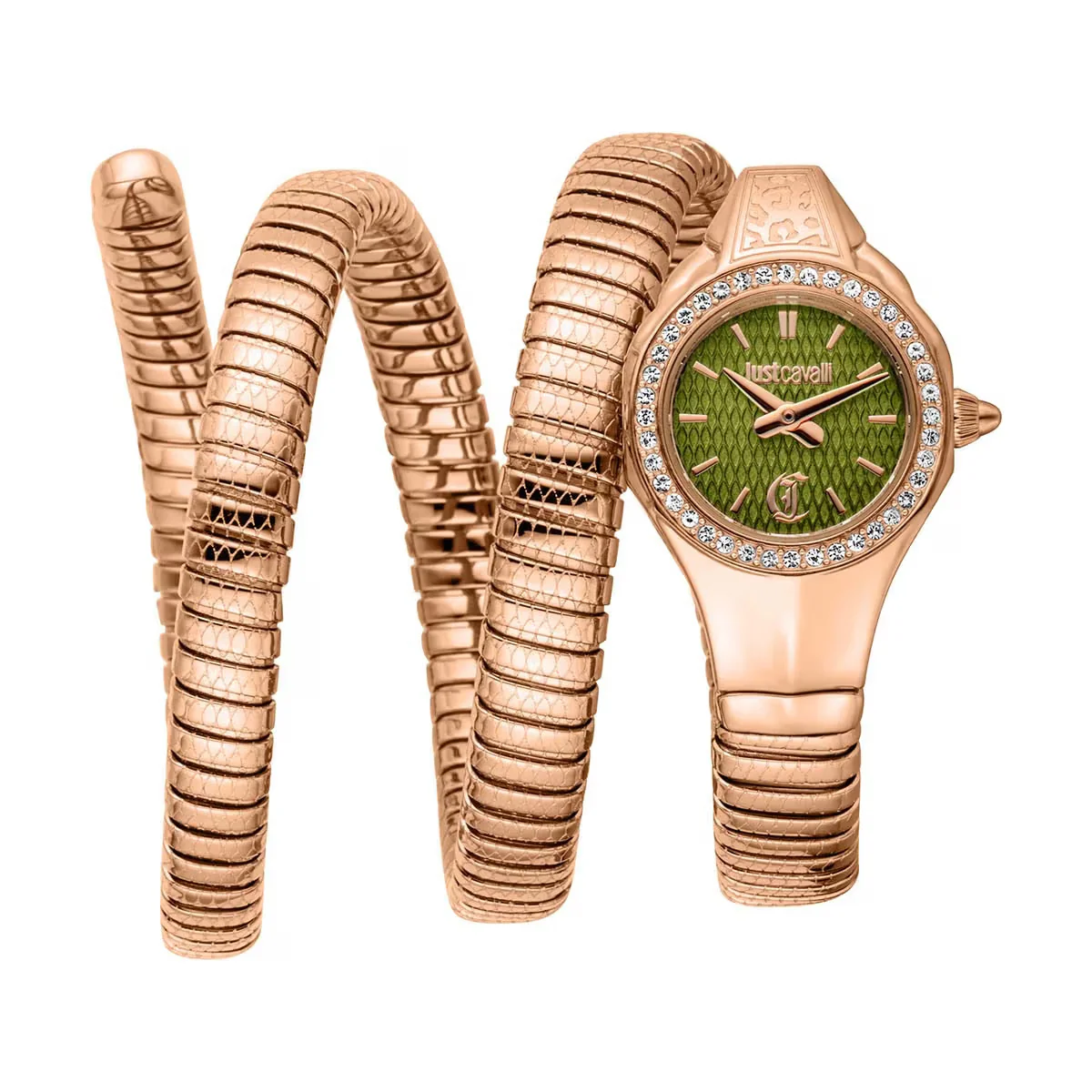Just Cavalli Vita Green Dial Stainless Steel Analogue Women Watch JC1L355M0045