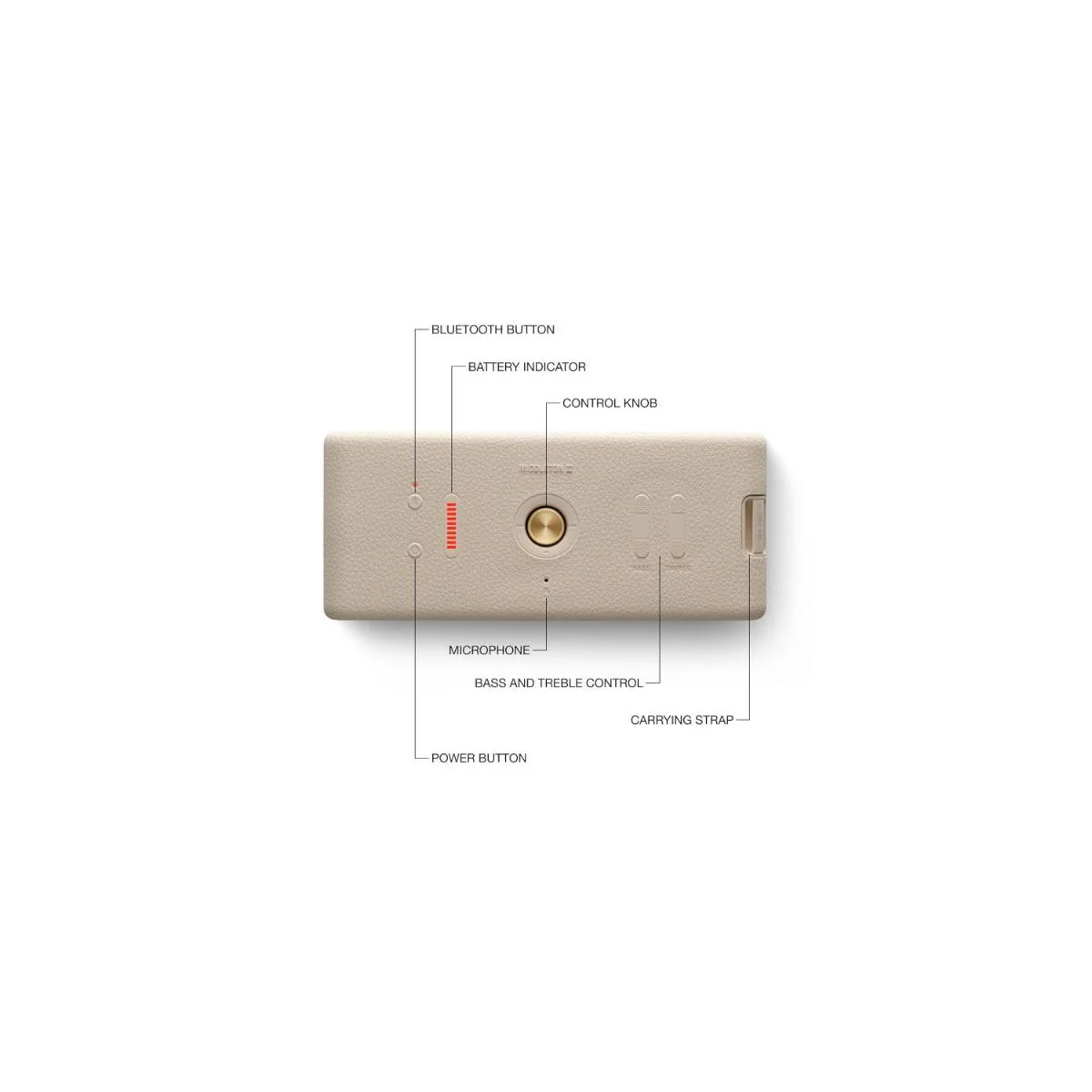 Marshall Middleton II Portable speaker with 20+ hours of playtime Cream - Image 2